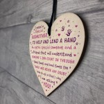 Godmother Asking Gift Wood Heart Thank You Christening Gift