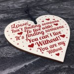 Valentines Anniversary Gift Wooden Heart Relationship Gift