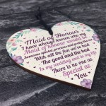 Will You Be My Maid Of Honour Wooden Heart Plaque Wedding Gifts 