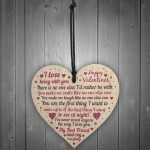 Handmade Wood Heart Valentines Gift For Boyfriend Girlfriend