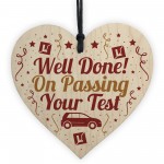 Passed Driving Test Learner New Driver Gift Wooden Heart Plaque