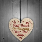 Passed Driving Test Learner New Driver Gift Wooden Heart Plaque