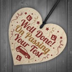 Passed Driving Test Learner New Driver Gift Wooden Heart Plaque