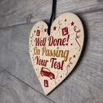 Passed Driving Test Learner New Driver Gift Wooden Heart Plaque