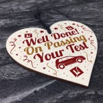 Passed Driving Test Learner New Driver Gift Wooden Heart Plaque