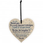 Special Colleague Thank You Wood Heart Plaque Leaving Job Gift