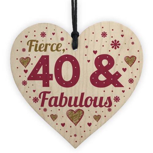 40 And Fabulous Gift 40 Birthday Decorations 40th Birthday Gift