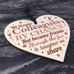 Handmade Wooden Heart Gift For Work Colleague Friend Leaving Job