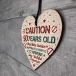 50 Birthday Decorations Heart Funny 50th Birthday Present Gift