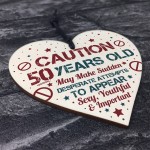 50 Birthday Decorations Heart Funny 50th Birthday Present Gift