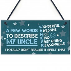 FUNNY Uncle Gifts Quirky Gift For Uncle Fathers Day Gift For Hi