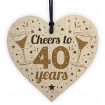 40th Birthday Gifts For Women / Men Heart 40th Birthday Cards 