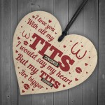 FUNNY Anniversary Valentines Gift For Him Wooden Heart Gift