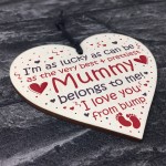 Mummy To Be Gifts Wooden Heart Mothers Day Gift From Bump