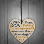 FUNNY Birthday Gift For Son Heart Son Birthday Card Keepsake