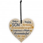 FUNNY Birthday Gift For Son Heart Son Birthday Card Keepsake