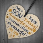 FUNNY Birthday Gift For Son Heart Son Birthday Card Keepsake