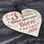 3rd Birthday Girl Boy Three Today 3rd Birthday Decoration Plaque