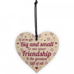 BEST FRIEND Gift Wooden Heart Friendship Plaque Birthday Gift
