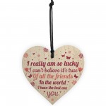 Best Friend Gifts For Women Wooden Heart Best Friend Card Thanks