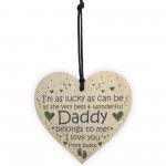Daddy To Be Gifts Wooden Heart Fathers Day Gift From Bump Gifts