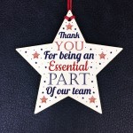 Colleague Employee Thank You Gift Wood Star Award Sign Colleague