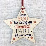 Colleague Employee Thank You Gift Wood Star Award Sign Colleague