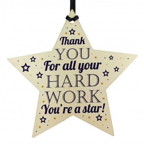 Thank You Gift For Colleague Employee Student Gift Wooden Star