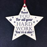 Thank You Gift For Colleague Employee Student Gift Wooden Star