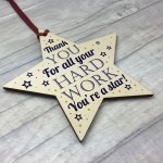 Thank You Gift For Colleague Employee Student Gift Wooden Star