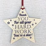 Thank You Gift For Colleague Employee Student Gift Wooden Star