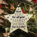 Thank You Gift For Colleague Employee Student Gift Wooden Star