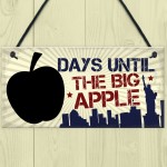 Chalkboard Holiday Countdown Days Until New York Big Apple Sign