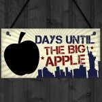 Chalkboard Holiday Countdown Days Until New York Big Apple Sign