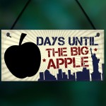 Chalkboard Holiday Countdown Days Until New York Big Apple Sign