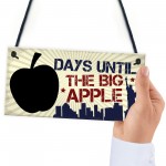 Chalkboard Holiday Countdown Days Until New York Big Apple Sign