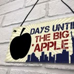 Chalkboard Holiday Countdown Days Until New York Big Apple Sign