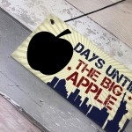 Chalkboard Holiday Countdown Days Until New York Big Apple Sign