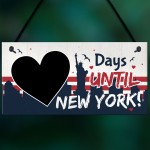 Chalkboard Days Until New York America Holiday Countdown Plaque 