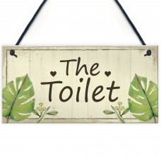Shabby Chic Toilet Sign Door Plaque Bathroom Sign Home Decor