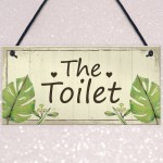 Shabby Chic Toilet Sign Door Plaque Bathroom Sign Home Decor