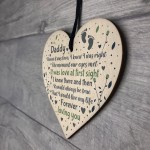 Best Daddy Gifts Wooden Heart Daddy Birthday Card New Daddy 
