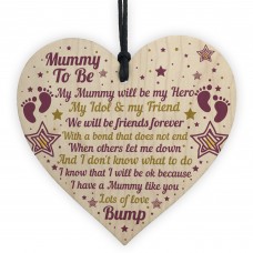 Best Mummy Gifts Wooden Heart Mummy To Be Card Baby Shower