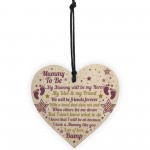 Best Mummy Gifts Wooden Heart Mummy To Be Card Baby Shower