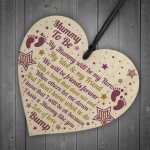 Best Mummy Gifts Wooden Heart Mummy To Be Card Baby Shower