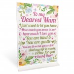 Mother Daughter Gift Standing Plaque Mum Gift Mothers Day Gift