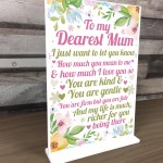 Mother Daughter Gift Standing Plaque Mum Gift Mothers Day Gift