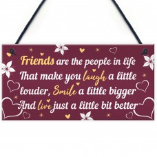 BEST FRIEND PLAQUE Thank You Gift For Her Birthday Gifts For Her