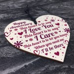 Anniversary Gift For Her Anniversary Gifts For Him Wood Heart