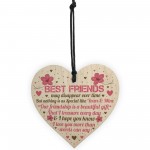 BEST FRIEND GIFTS Wooden Heart Sign Best Friend Birthday Card